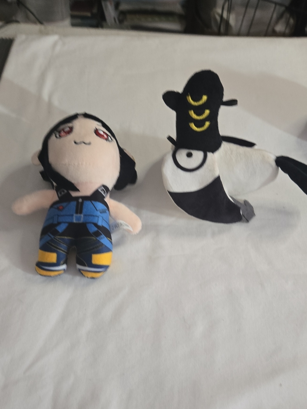 Kpop Zoey Set Of 2 Black & Blue Plush Character Doll for Kids - Cute Soft Toy